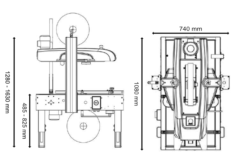 Dimensions-de-la-fermeuse-de-carton-semi-automatique